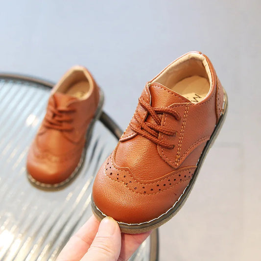 British Child Leather Shoe Autumn New Retro Fashion Kid Shoe Soft Sole School Shoe for Girl Boys Casual Shoe Allmatch Girls Shoe